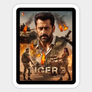 Tiger 3 Salman khan art Sticker